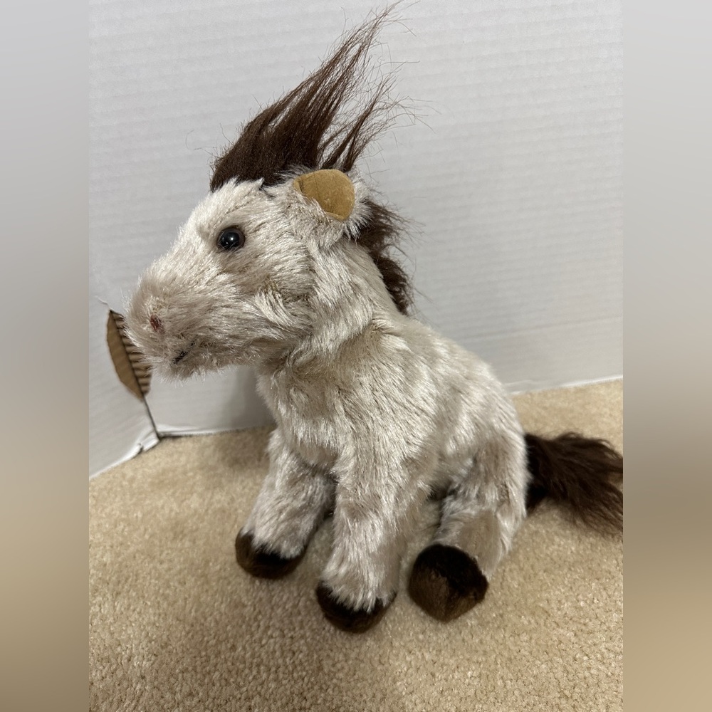 Ty Classic Buckshot Horse Mustang Pony 12" Plush Tan Brown Beanie Buddy 2004